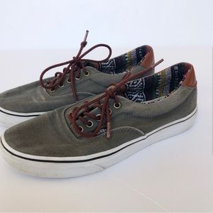 Vans Era 59 Tribal Print Skate Shoes Gray Size 9